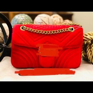 Red handbag